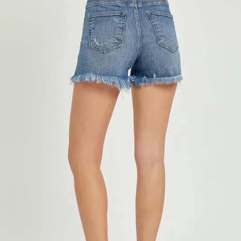 RISEN High Rise Side Slit Shorts - Picture 3 of 3